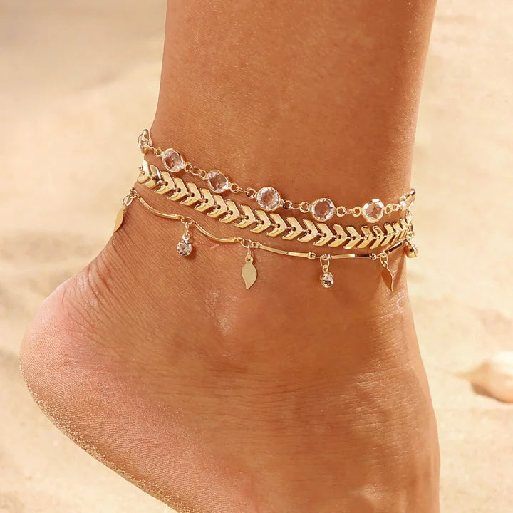 Beachy Bohemian Anklet Set