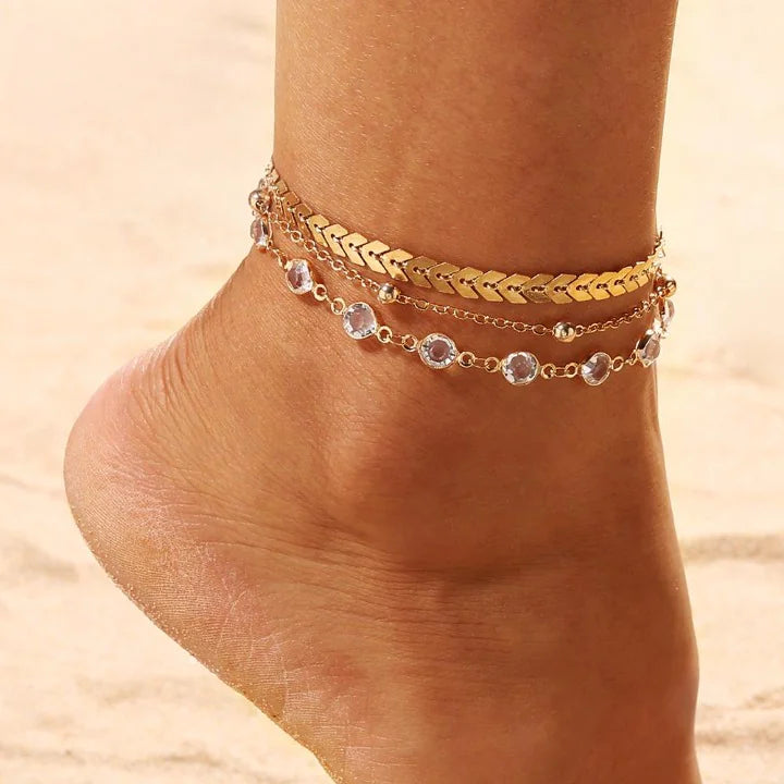 Beachy Bohemian Anklet Set