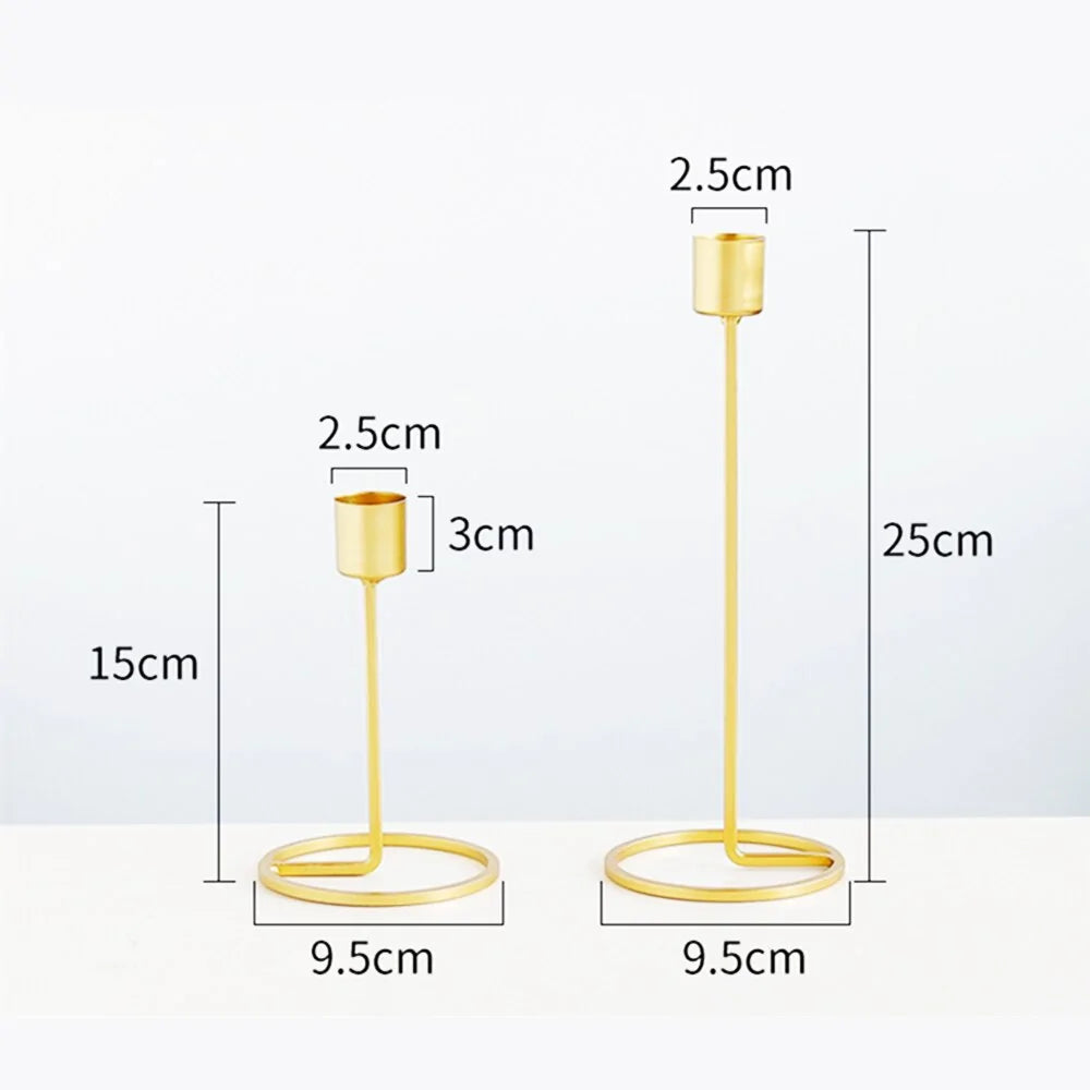 Gold Metal Candle Holders